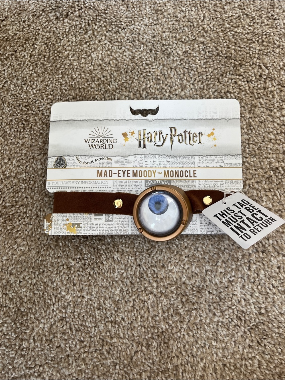 Harry Potter Mad-Eye Moody Monocle Prop - Brown & Gold